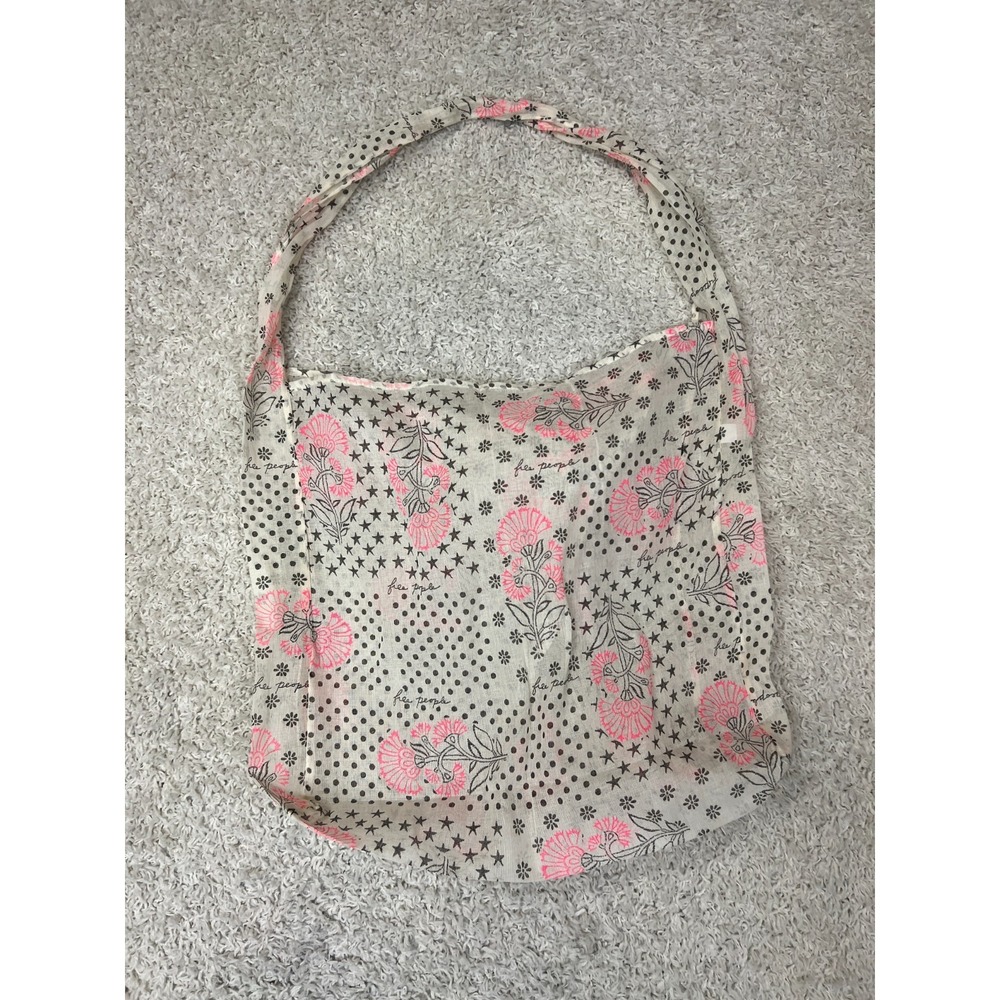 Free People Bag Gauze Boho Reusable Shopping Large Tote Floral Bag Tote Beach